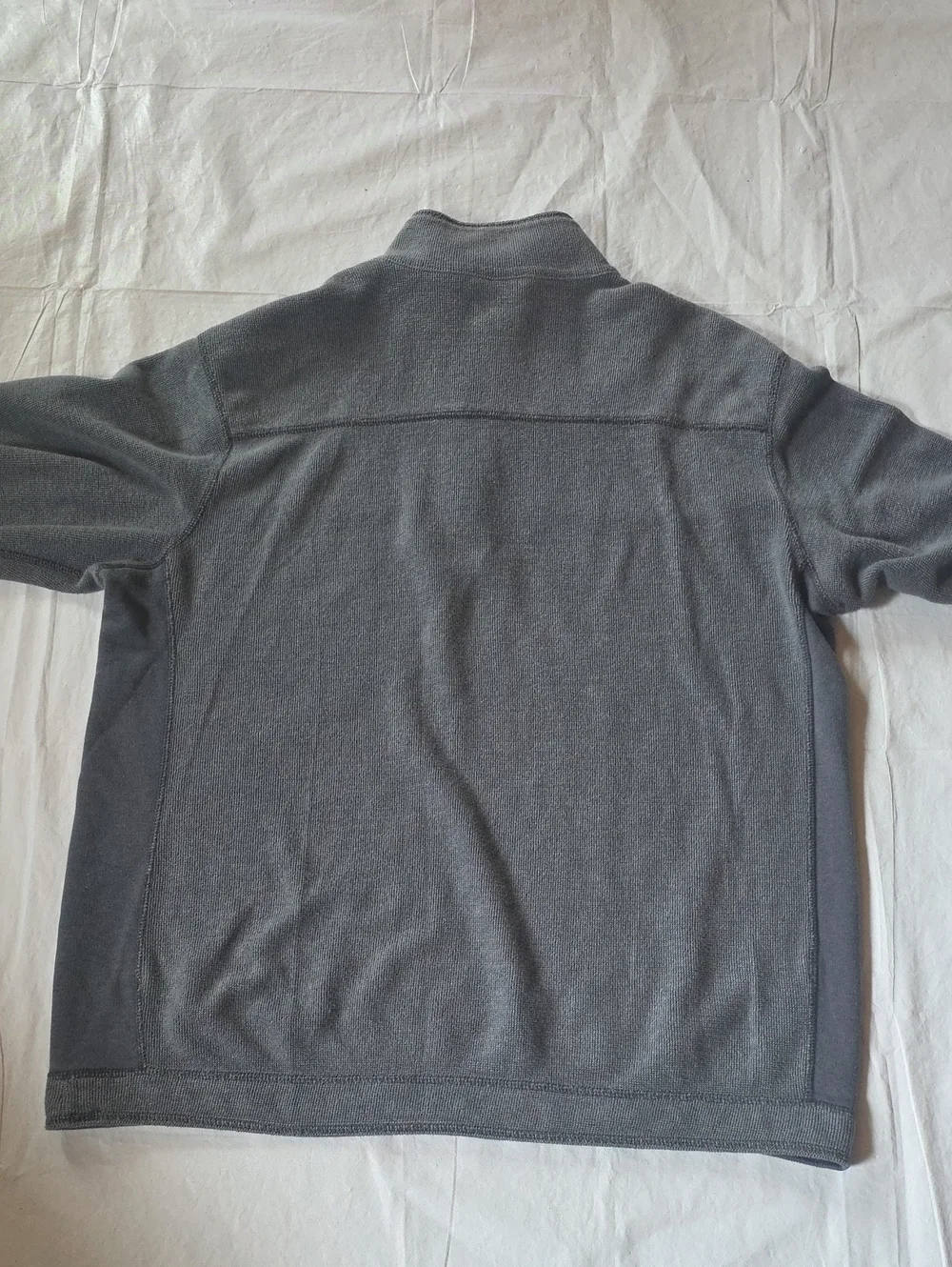Tommy Bahama Men's 1/4 Zip Textured Knit Pullover Gray Long Sleeve XL